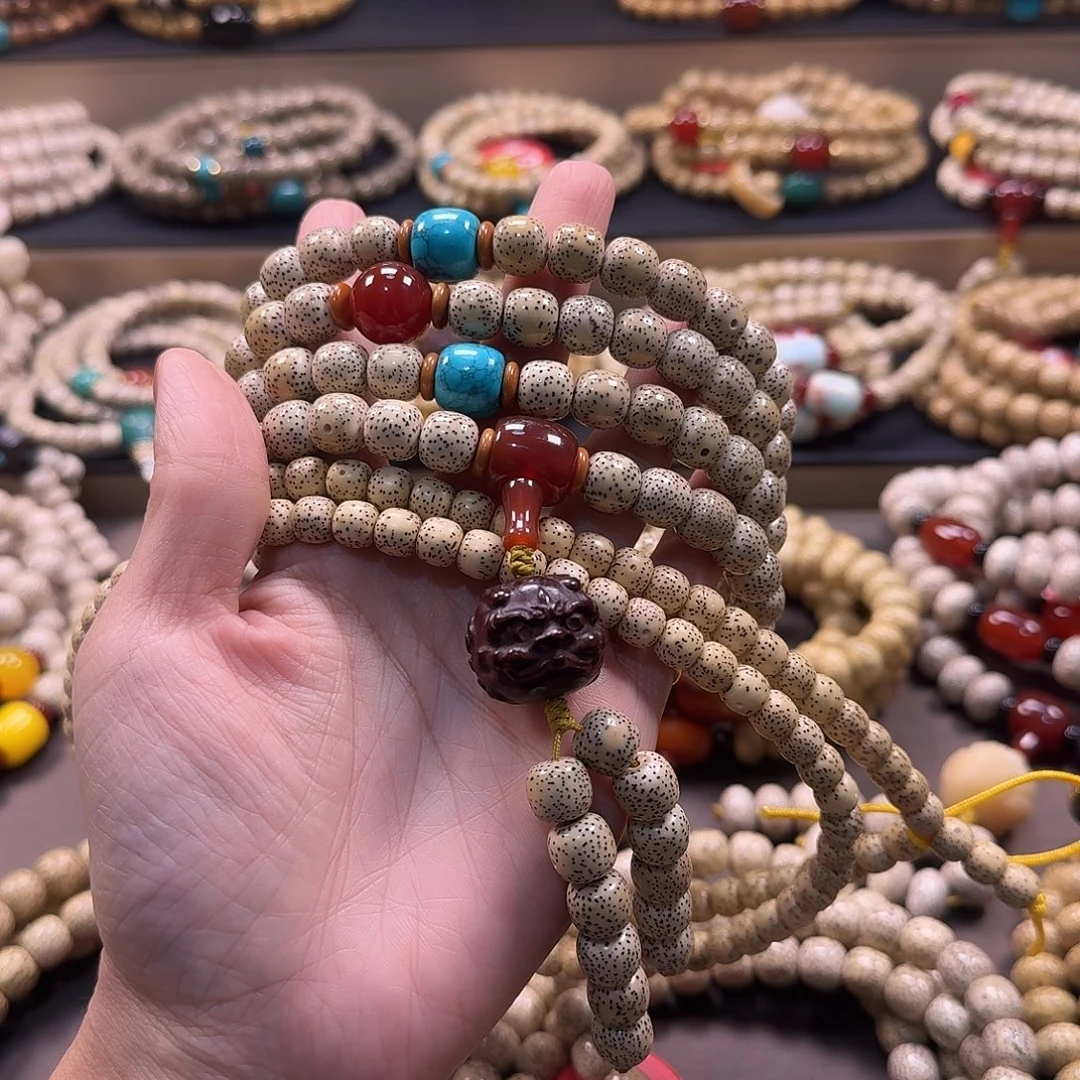 爱***莉星月菩提吊坠海南星月菩提原生态