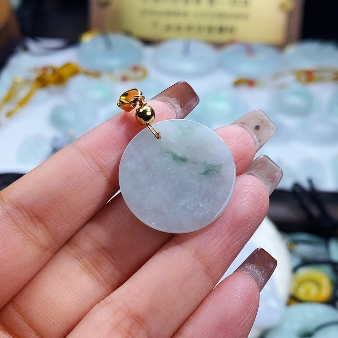 翡翠未镶嵌毛衣链3726