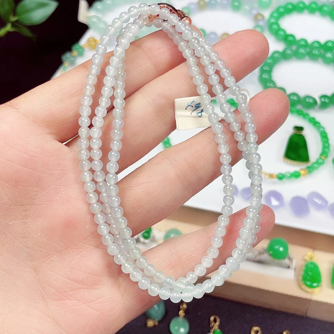 翡翠未镶嵌手链天然缅甸翡翠A货卡3.7