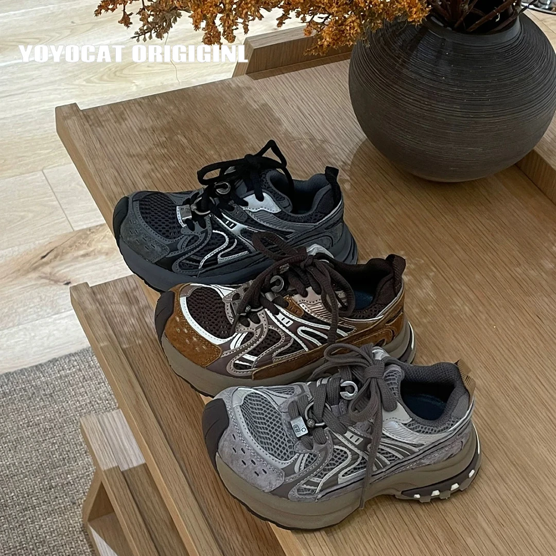 YOYOCAT秋冬新款儿童潮时髦百搭运动鞋中大童户外休闲软底老爹鞋