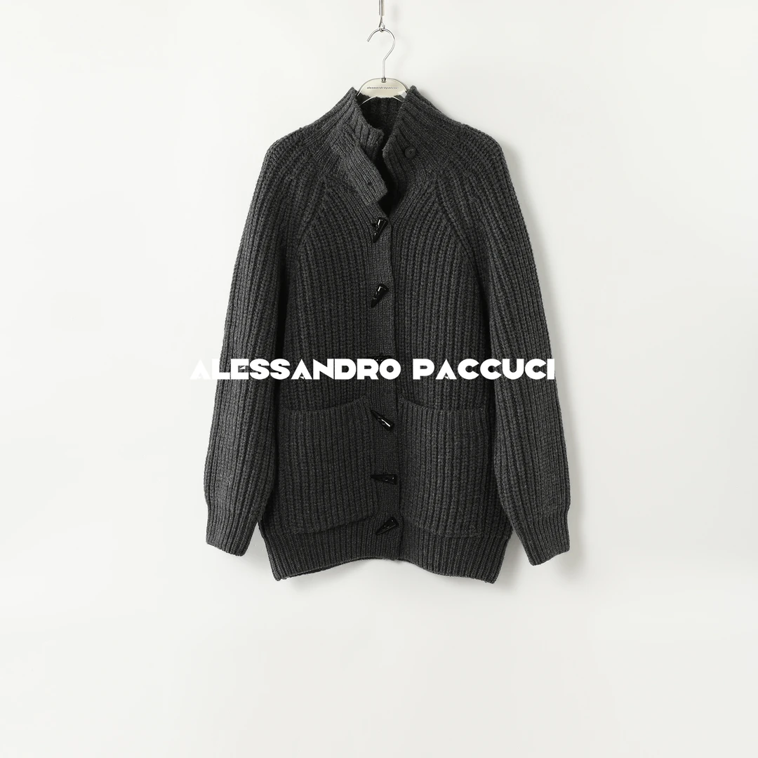 AP洛哥44260SK【自我主义/羊毛】立领纯色宽松百搭时尚针织开衫