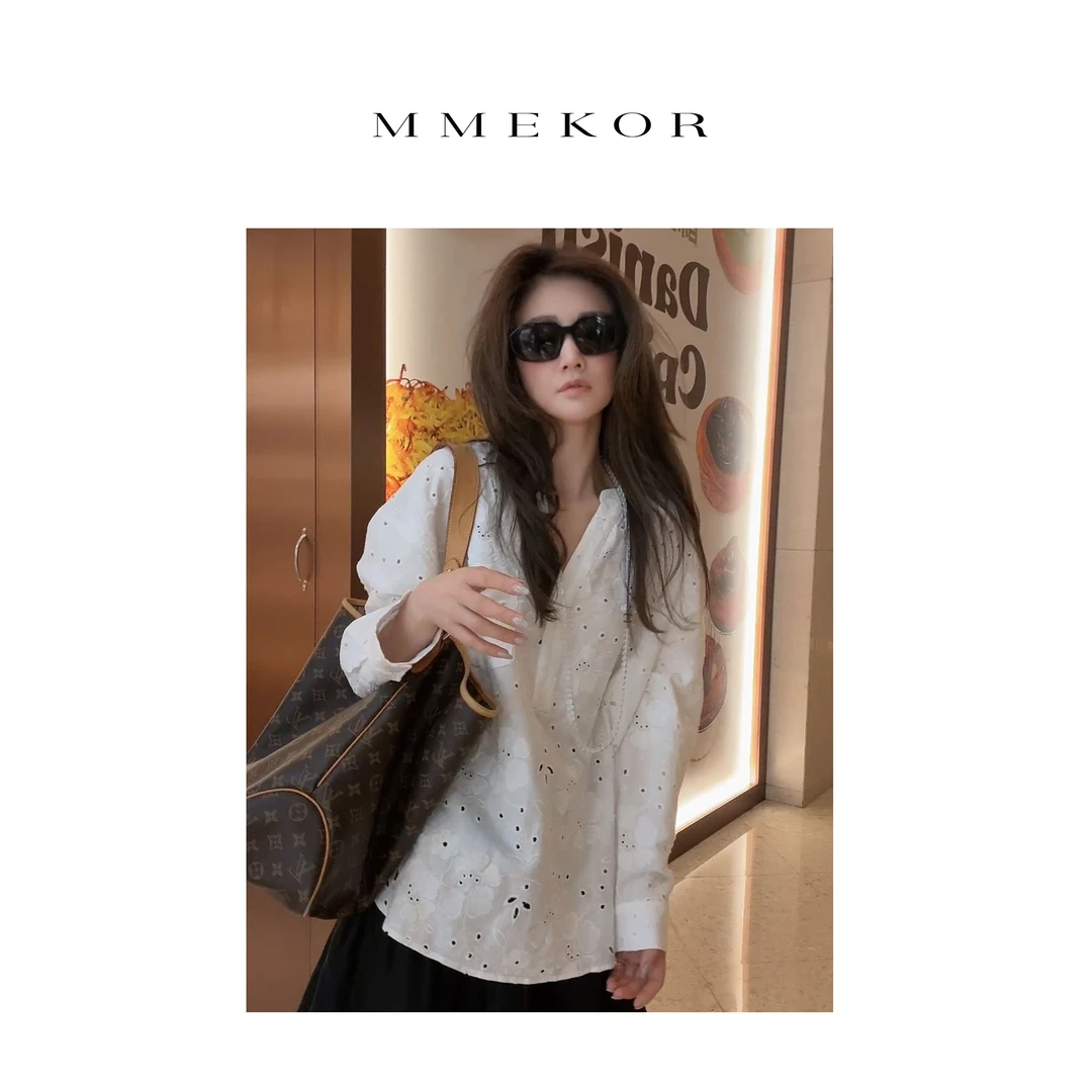 MMEKOR“梨花诗人”衬衫 2025新款静奢老钱风素雅上衣 89600