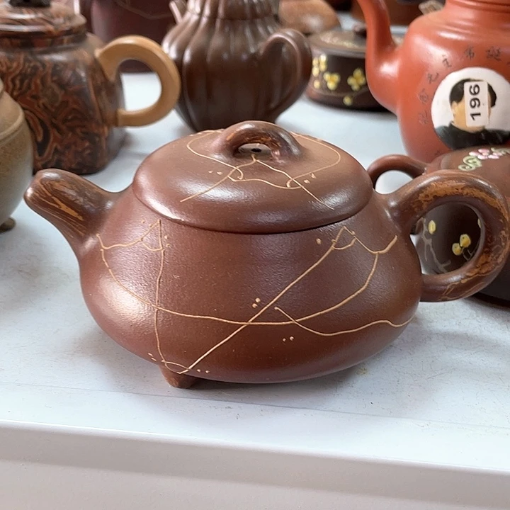 紫砂茶壶樱*宜兴紫砂壶