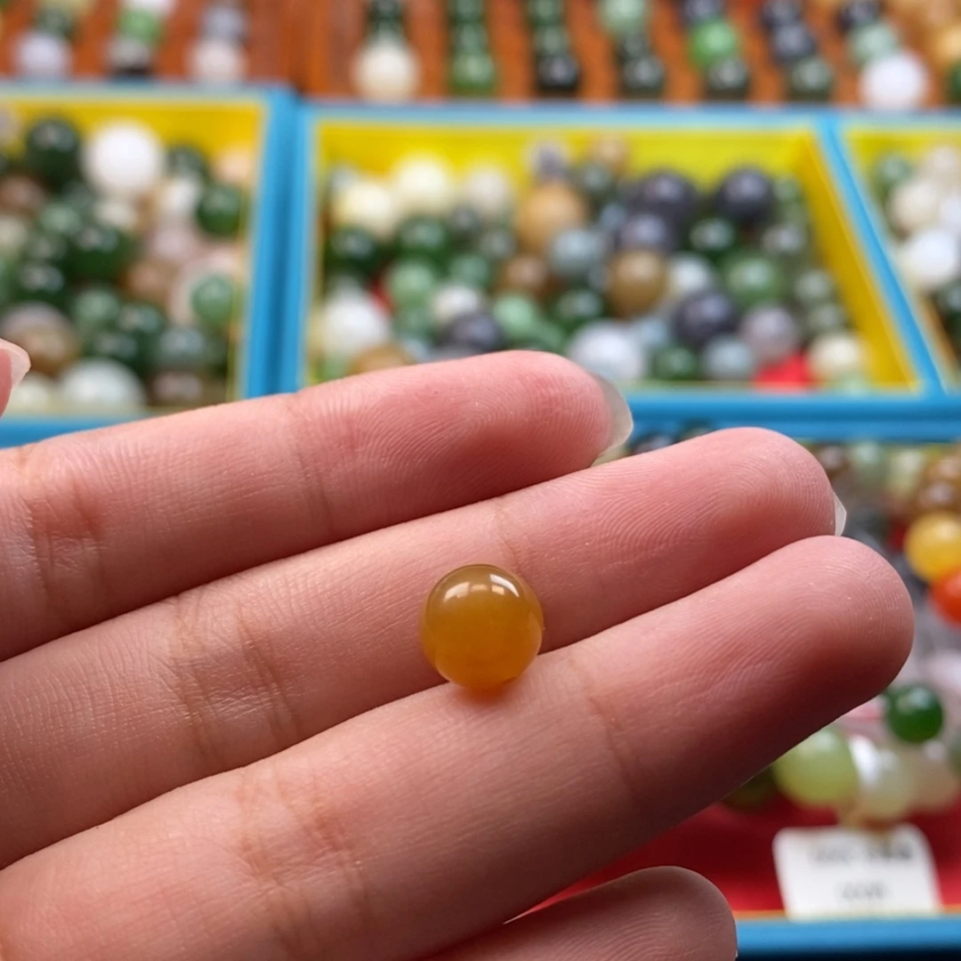 心***雨未镶嵌和田玉珠宝奇石福利蜜糖单珠z8