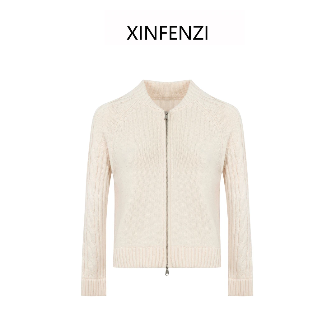 【松雾】 XINFENZI 经典绞花插肩针织开衫 35460