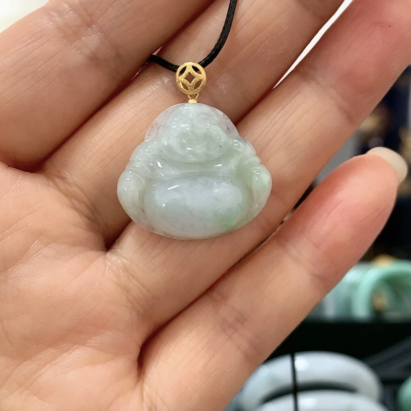 【闪购商品】翡翠颈饰18K金镶嵌佛s