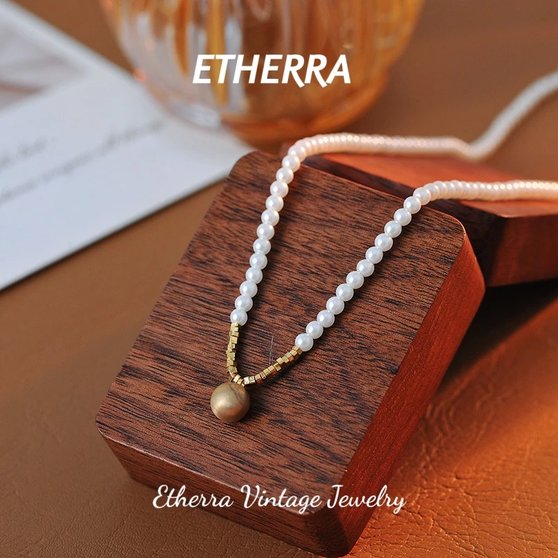 合金项链 镀K金D1339法★【月露凝珠】春ETHERRA 爱泽尔项链时尚