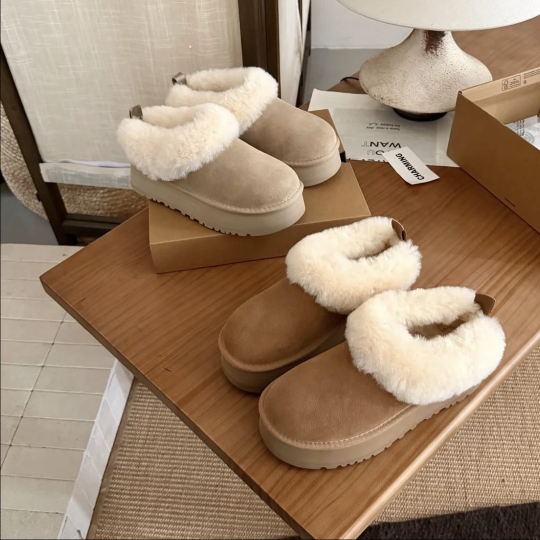 顺丰【塔茨勒】雪地靴厚底增高秋冬新款皮毛一体雪地靴