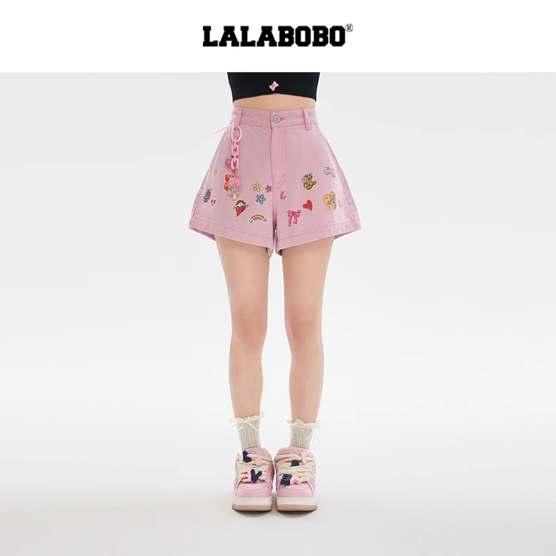 武汉LALABOBO新款趣味贴纸短裤LBEB-WXZD20商场同款