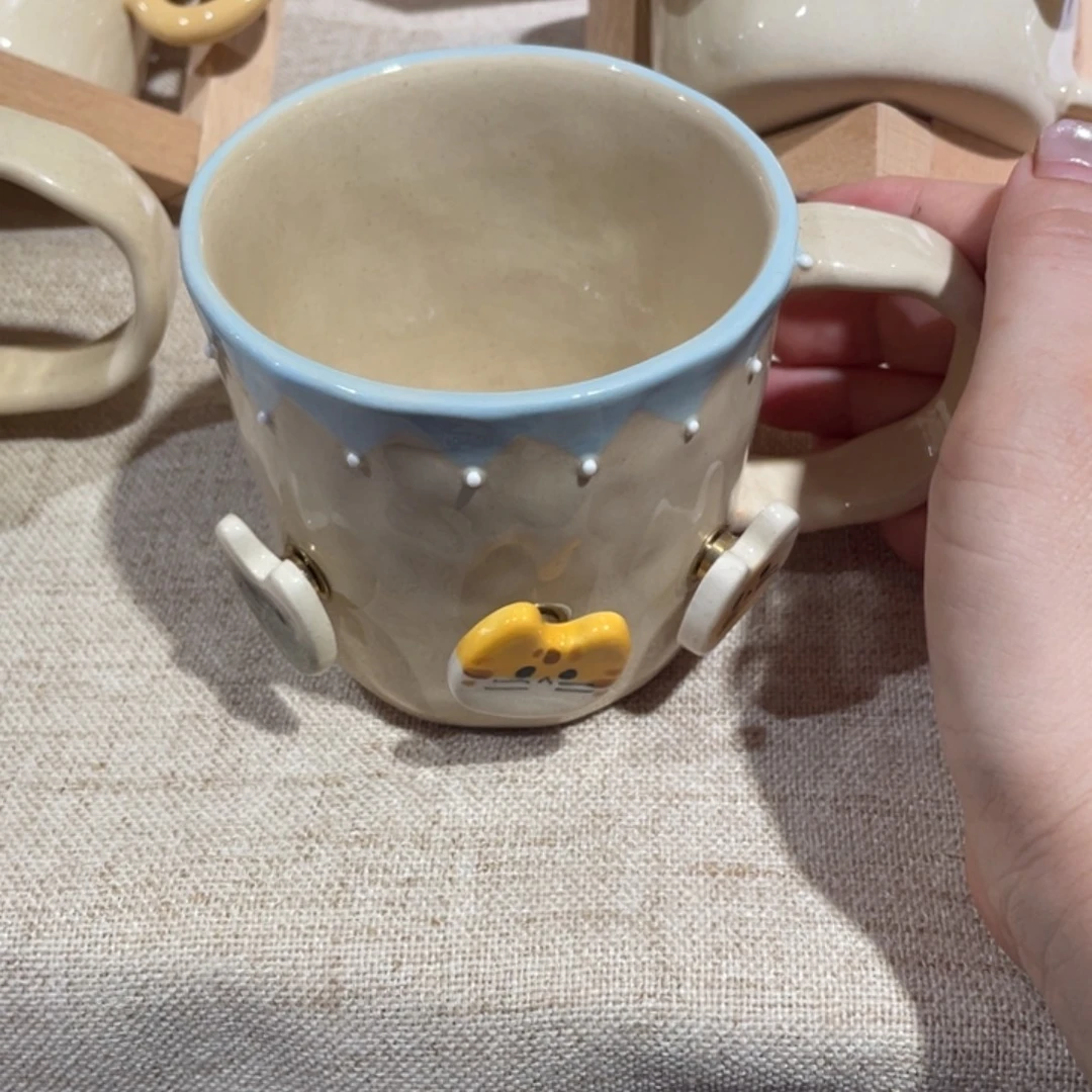 用***8陶瓷蓝色猫头杯哈哈哈哈哈