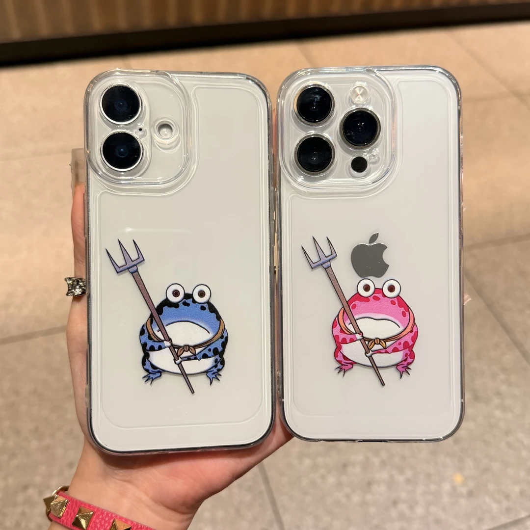 葫芦娃青蛙适用苹果17pro/16promax情侣手机壳15太空壳小米华为
