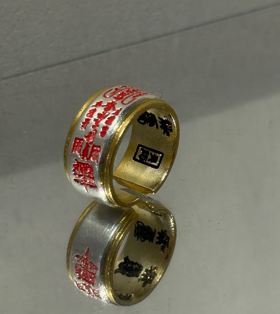 925银戒指 五路财神戒指男款复古小众高级感尾戒时尚手工情侣对戒