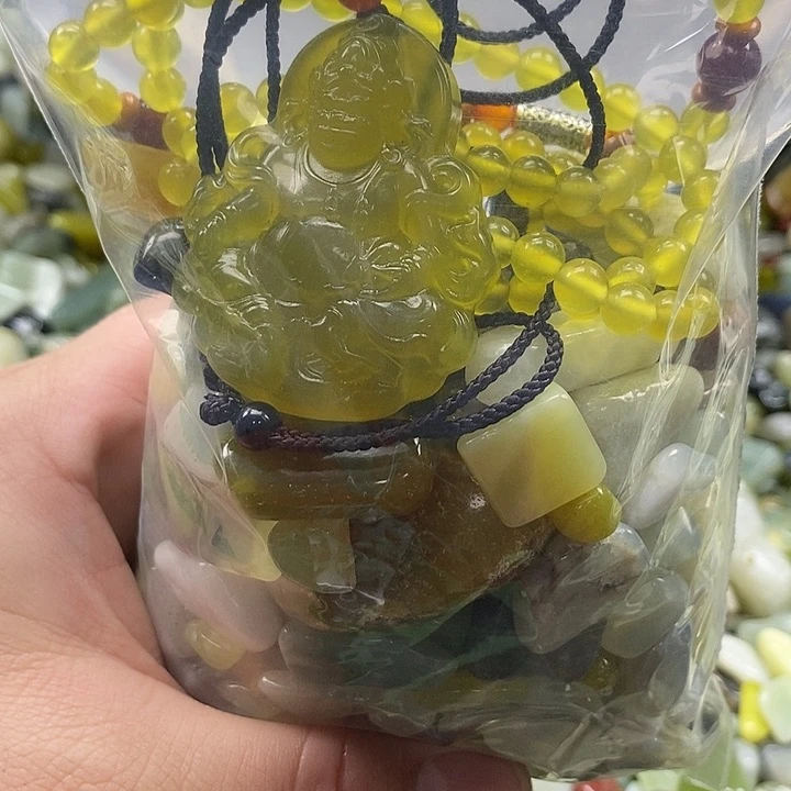 岫玉鱼缸石未镶嵌