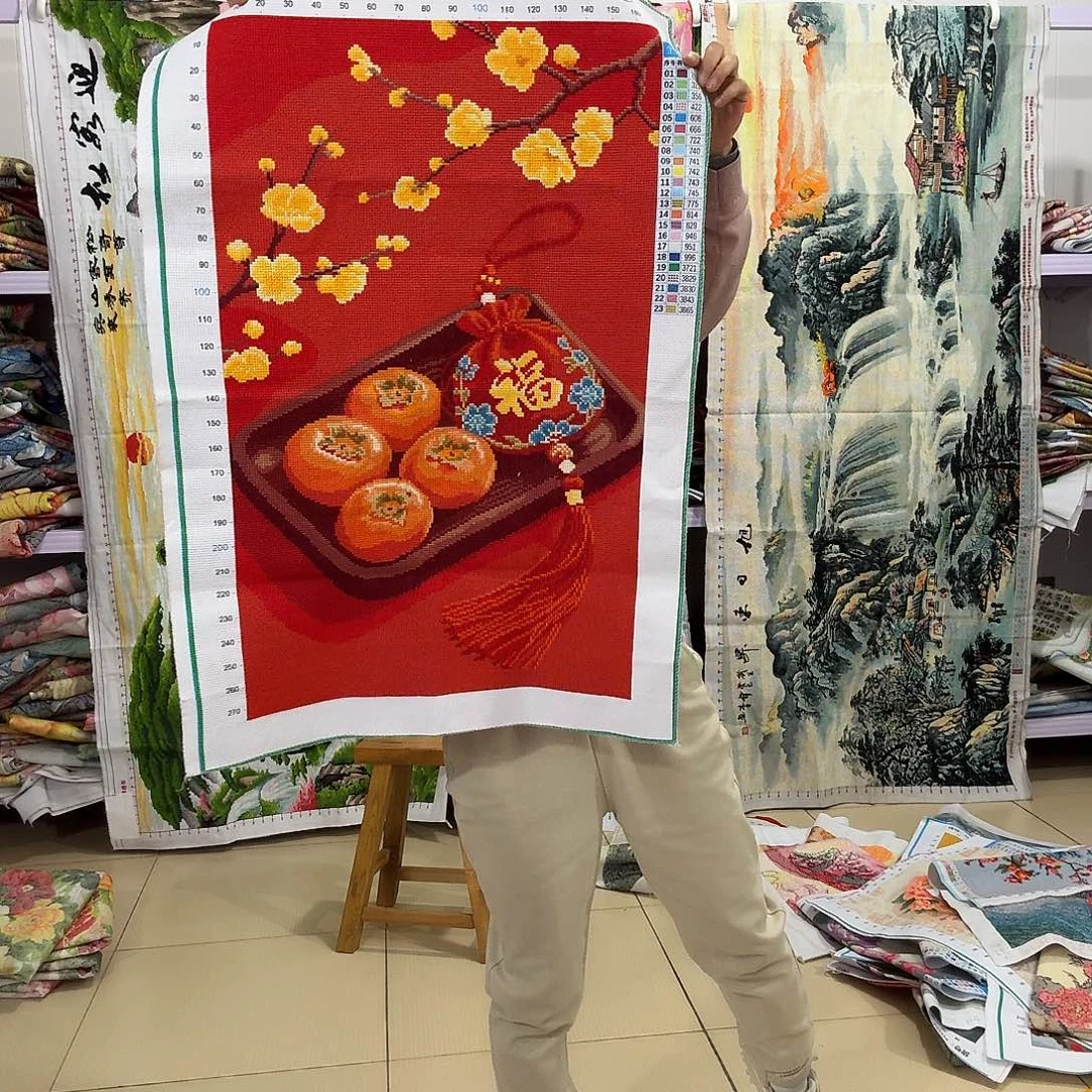 棉十字绣成品出售