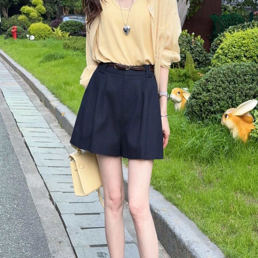 【清短裤】马克华菲女装亲肤欧若风气质休闲短裤F52022A572