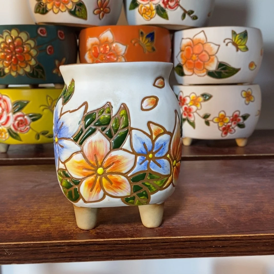 红陶韩式多肉植物花盆