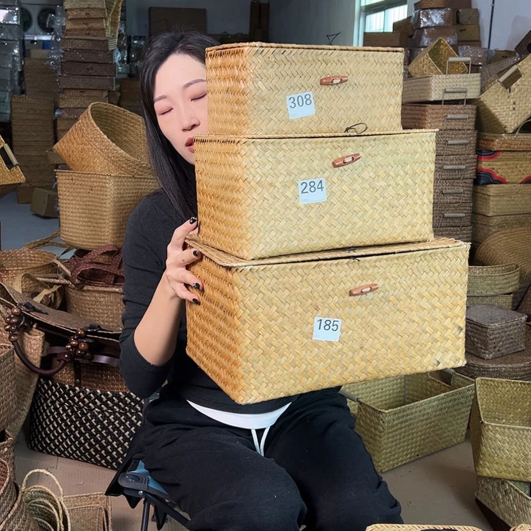 草编包/草编收纳盒微瑕疵