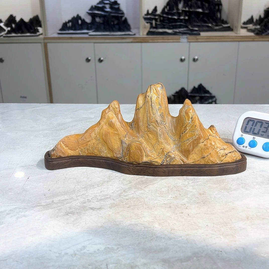 灵璧奇石博览会摆件孤**