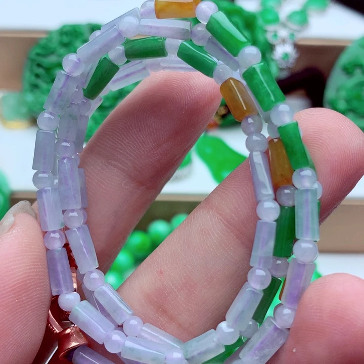 翡翠未镶嵌毛衣链