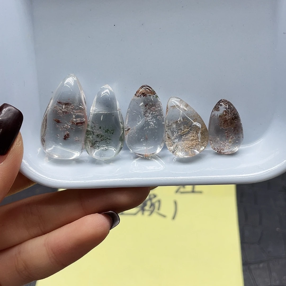 珠宝半成品未镶嵌水晶45幽灵水滴一组