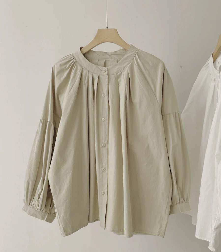 1622 韩系宽松棉质舒适减龄衬衫（D13）