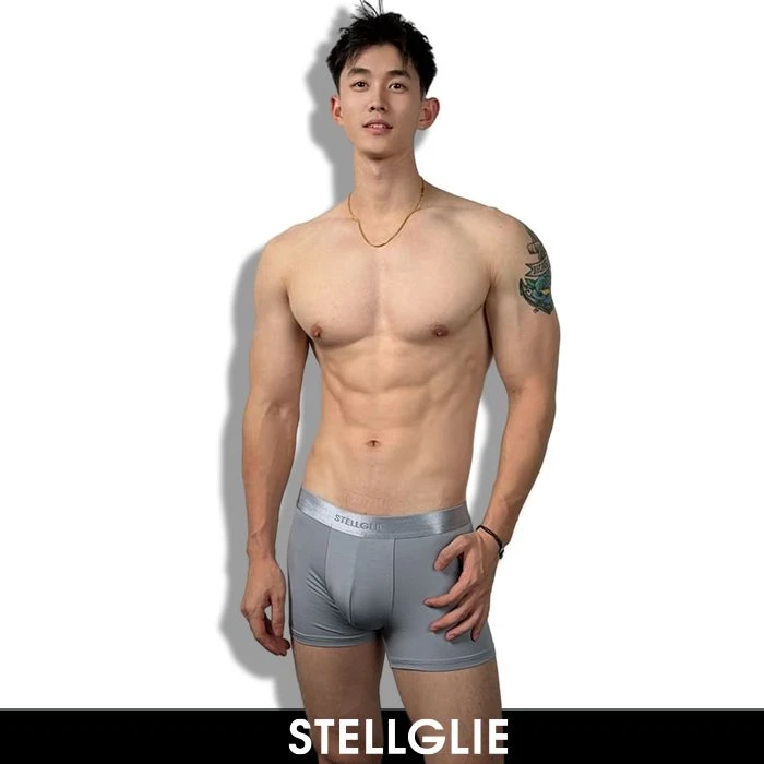 stellglie中腰平角裤头50支兰精莫代尔柔软青少年男士透气内裤