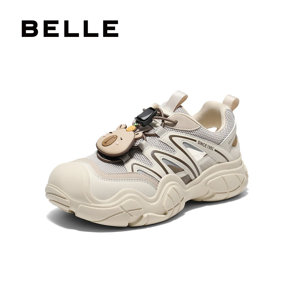 百丽时尚拼接溯溪鞋女2025夏新商场同款透气涉水休闲鞋D7B1DBK5