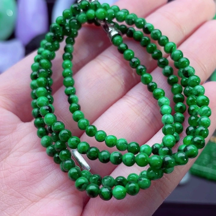 翡翠未镶嵌毛衣链