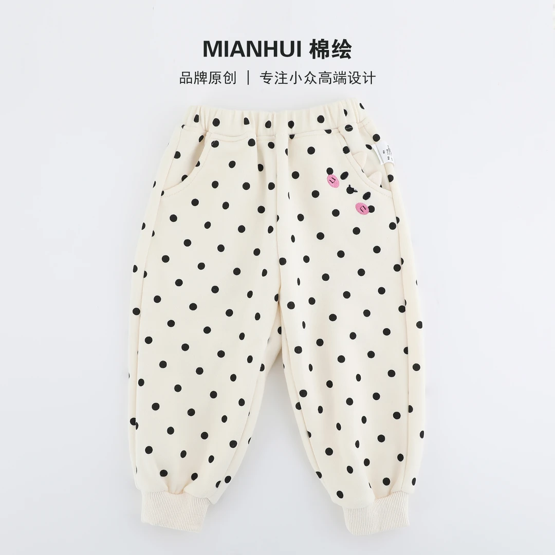 【新秋】【波点cat】女童不加绒高定款运动卫裤35328025