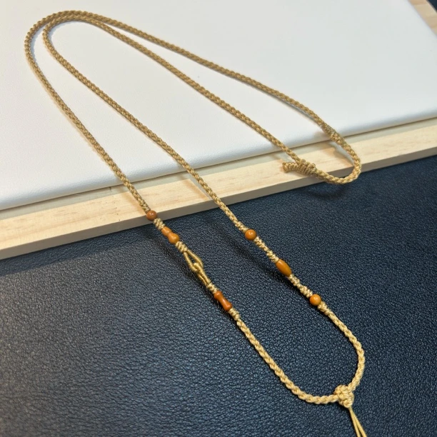 纯手工编织细款吊坠绳可调节设计款细绳子挂绳项链绳编绳挂件绳
