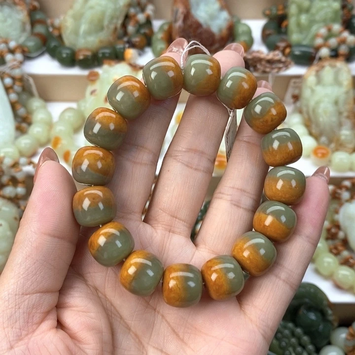 【闪购商品】透闪石质玉手串未镶嵌用****5