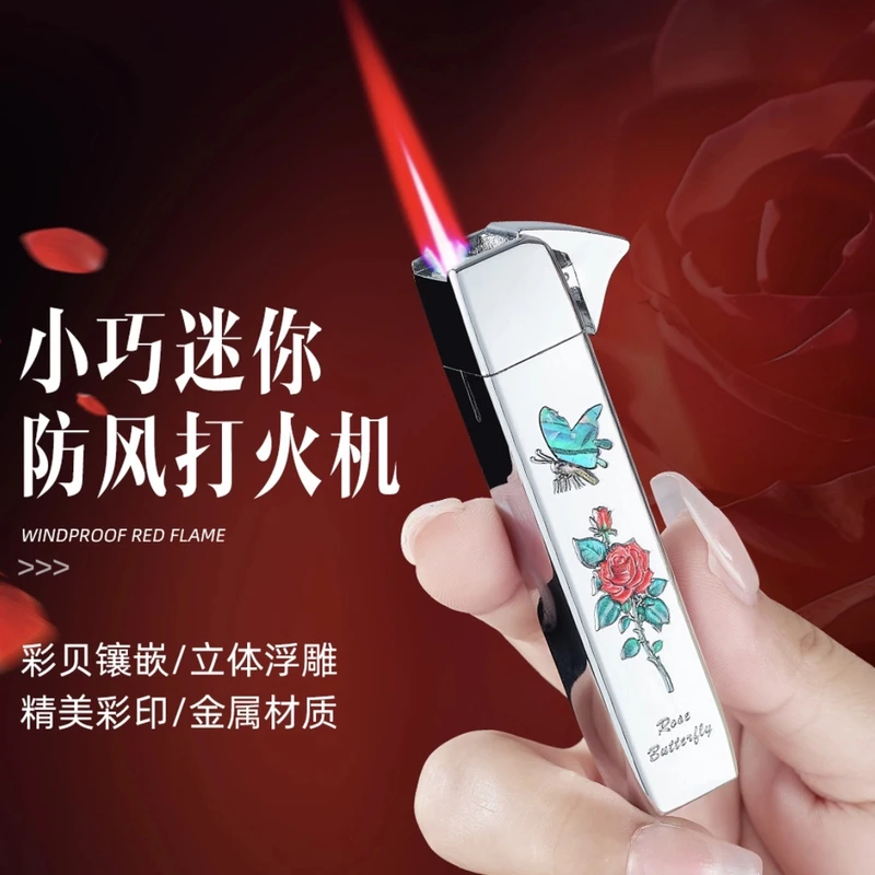 小巧迷你高级感金属防风立体粉焰打火机炫酷精美礼物ins高档女生
