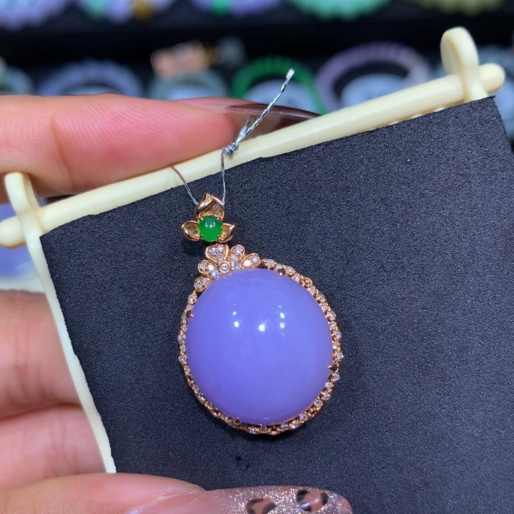 翡翠18K金镶嵌手链