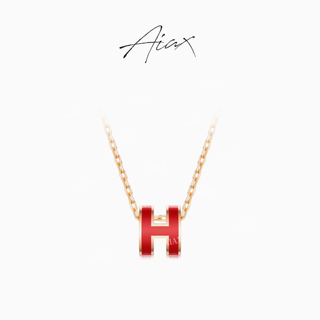 AIAX 925银 流光风 【H】秋上新H项链2025新款送女友老婆TSJ10022