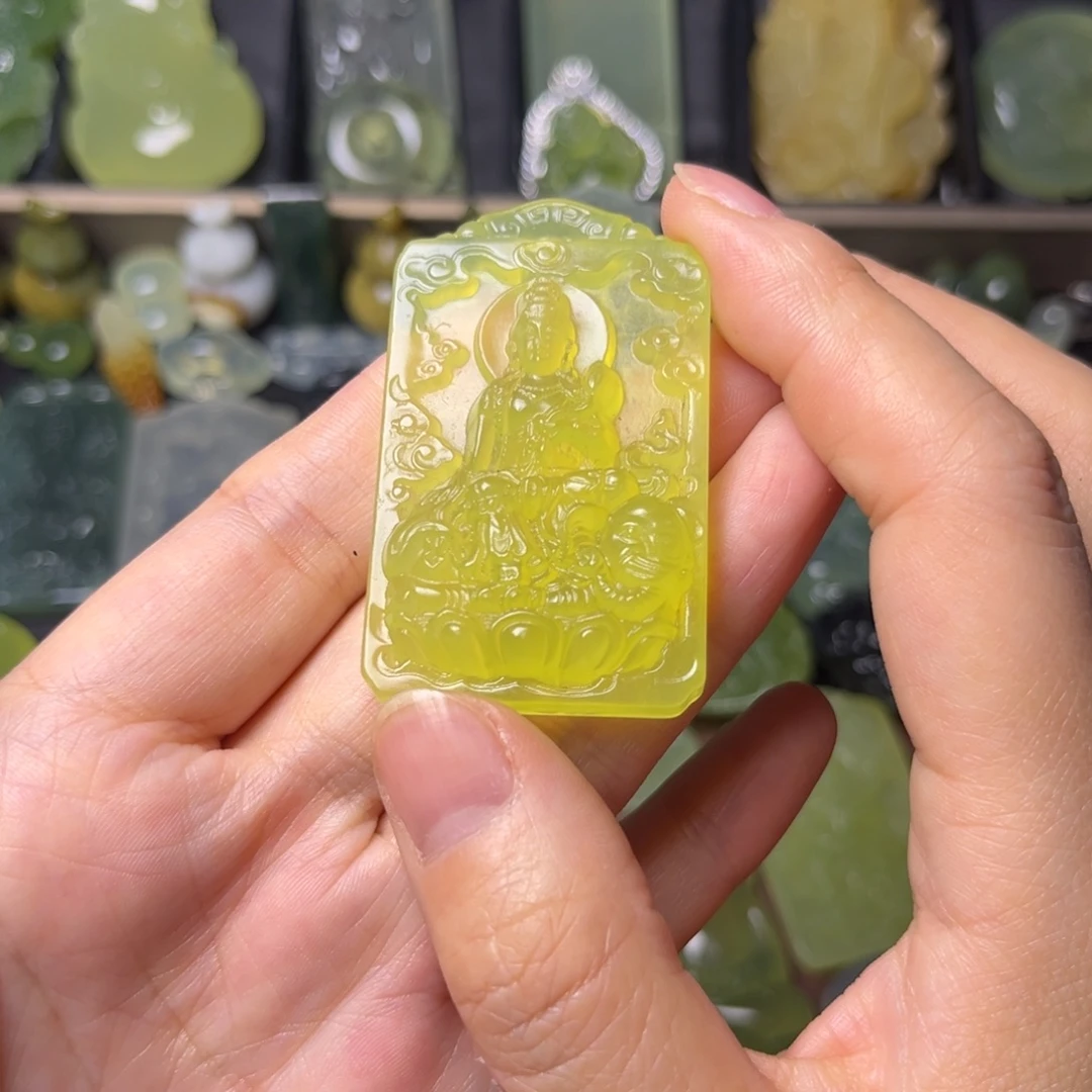 蛇纹石玉未镶嵌吊坠(不含链)