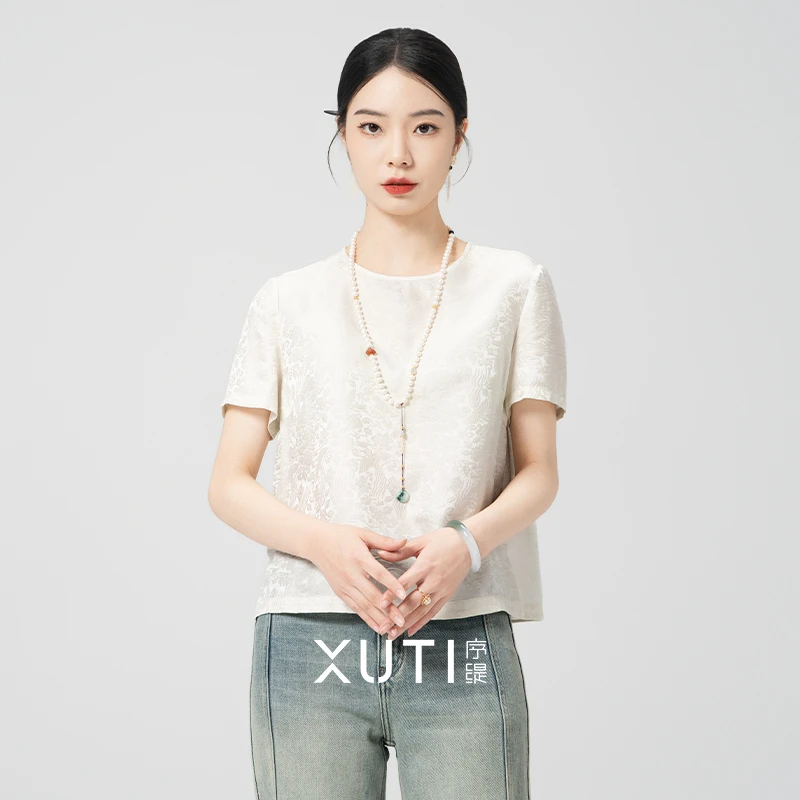 序缇『幽栖』春夏新款复古国风新中式女装桑蚕丝上衣H18-6295