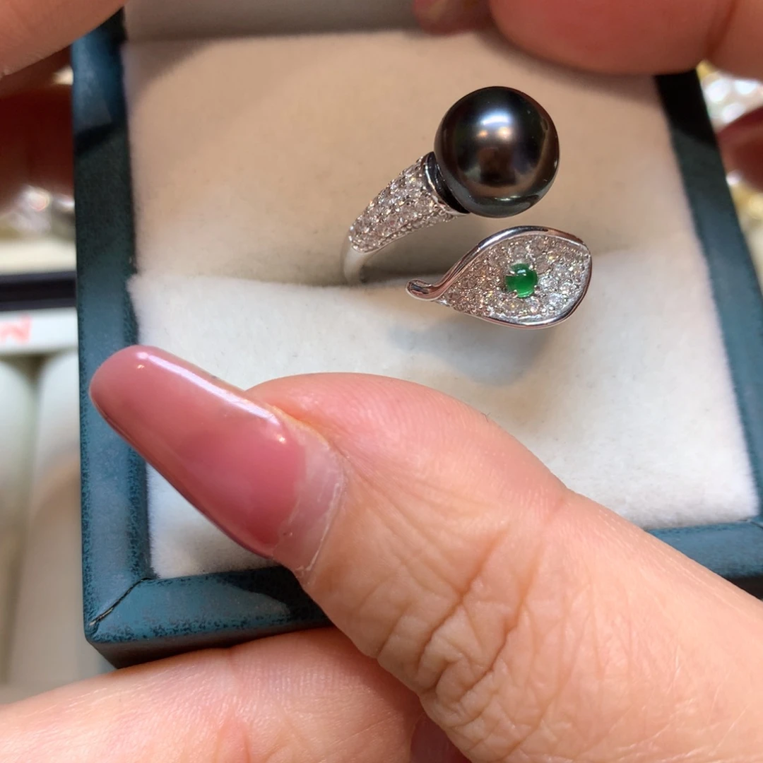 海水珍珠戒指银S925镶嵌