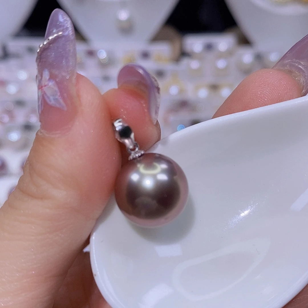 淡水珍珠银S925镶嵌颈饰