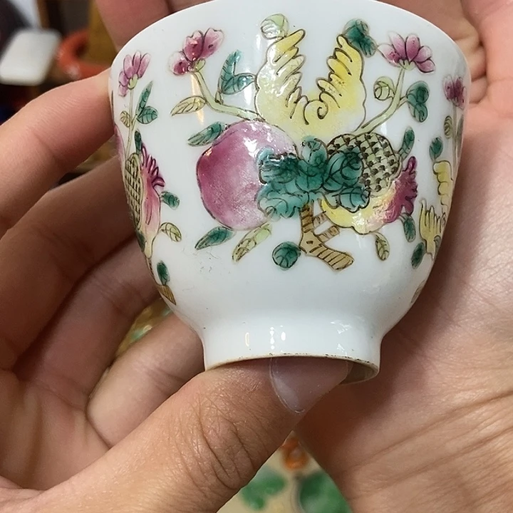 用***0陶摆件青花笔锋浓转淡出了一个
