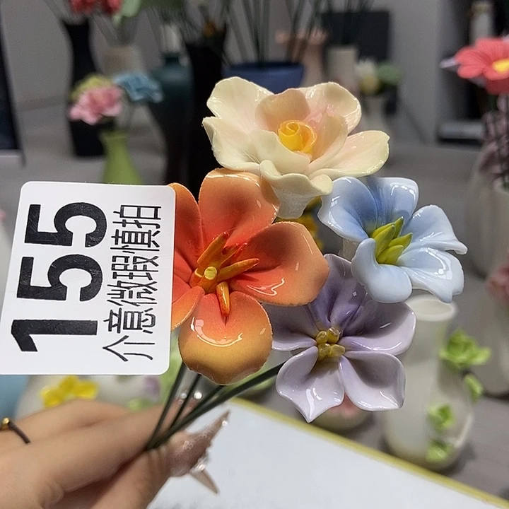 陶瓷纯手工捏花设计