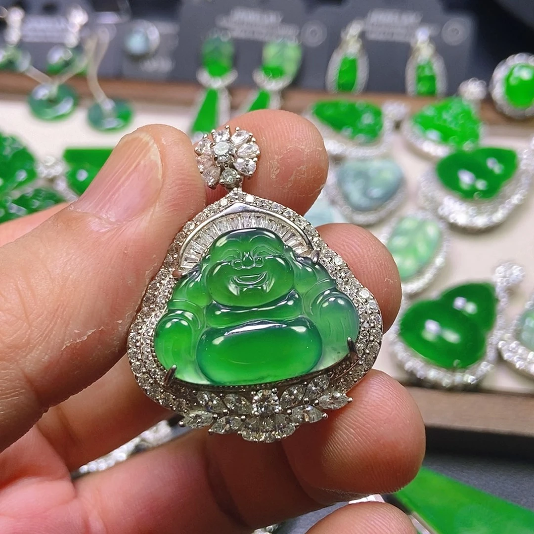 翡翠银S925镶嵌吊坠(不含链)702吊坠