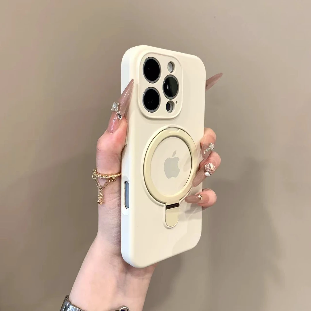 新款液态硅胶支架适用iPhone16promax手机壳15pro肤感14个性13/12