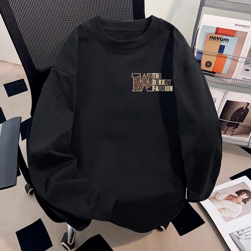 jtrt潮牌秋冬季新款oversize休闲男女重磅纯棉圆领长袖T恤打底衫