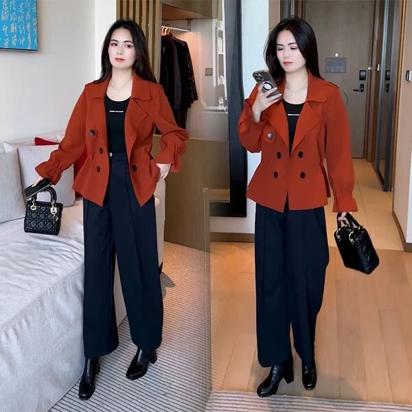 时尚短款风衣女2025春秋新款洋气质小个子收腰显瘦百搭休闲外套潮