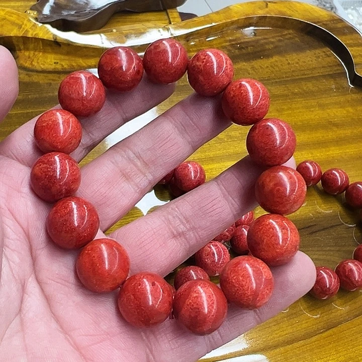 白玉菩提吊坠亓***仁红色6143