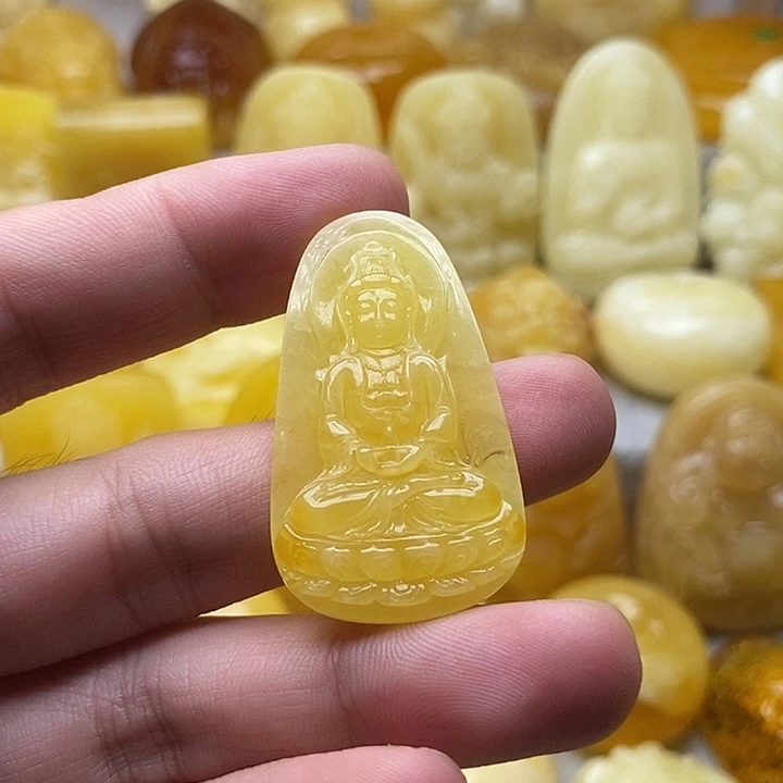 琥珀颈饰未镶嵌琥珀蜜蜡吊坠