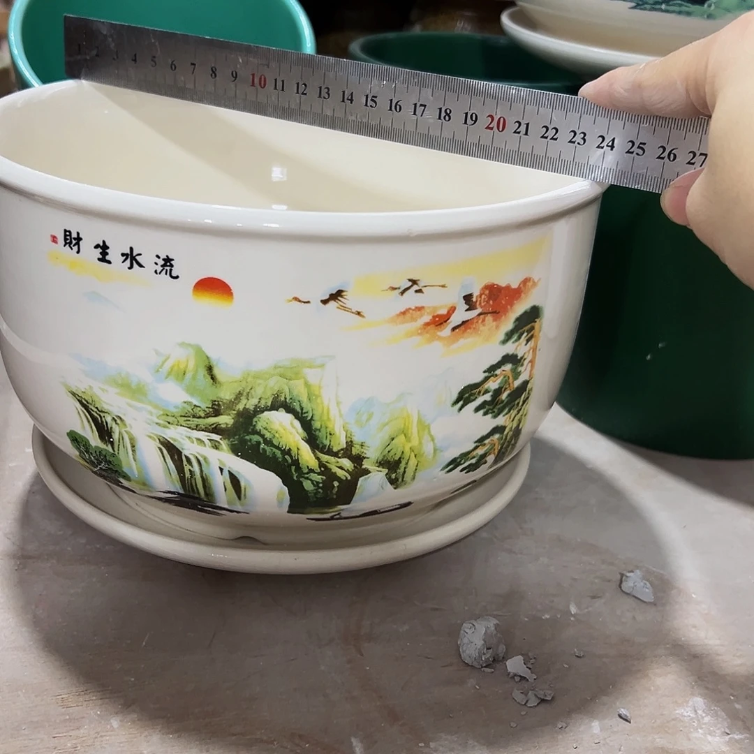 外贸尾单陶瓷花盆凑10米包邮