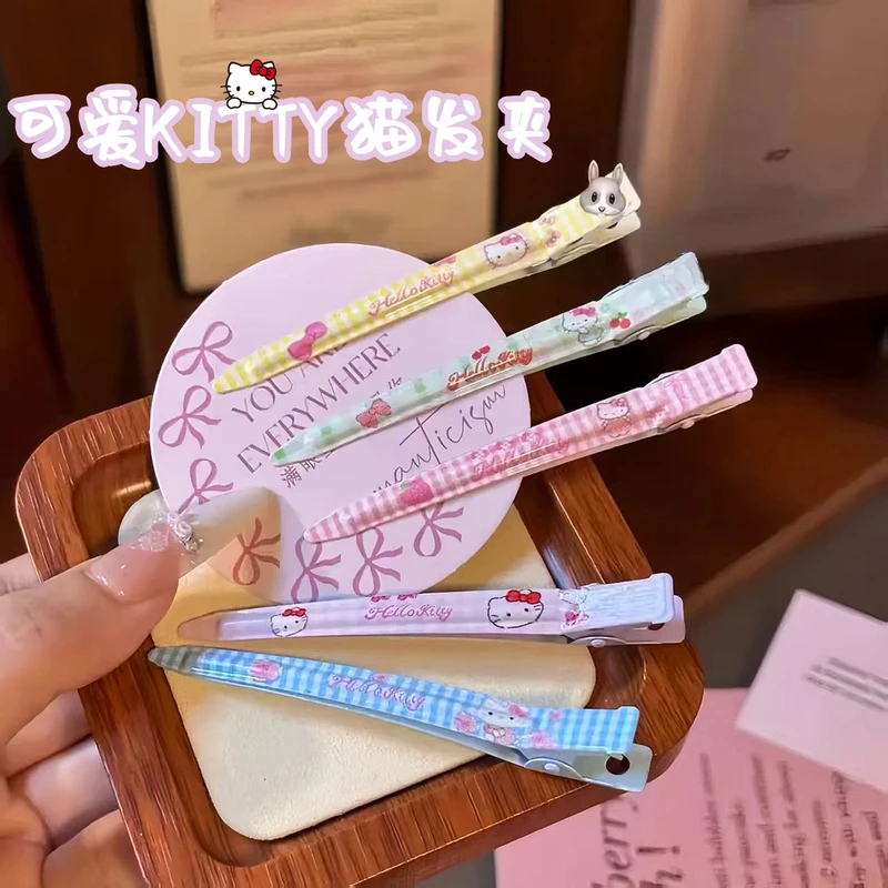 甜美可爱kitty猫发夹女2025新款少女感刘海侧边夹碎发鸭嘴夹头饰