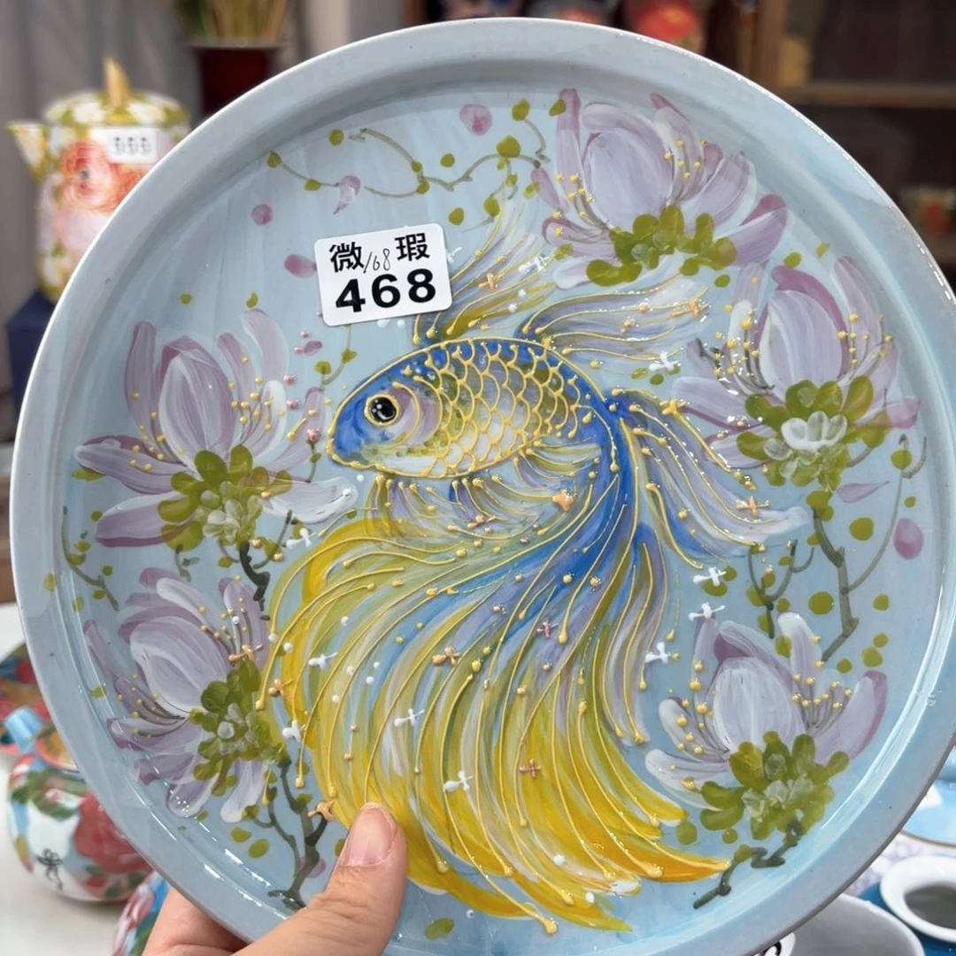 景德镇手绘高温釉下彩陶瓷茶具