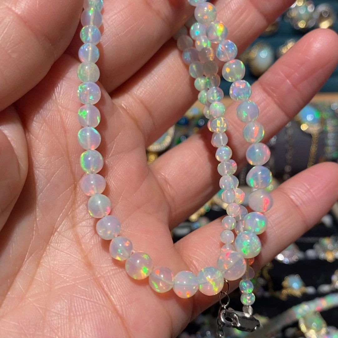 欧泊银S925镶嵌项链